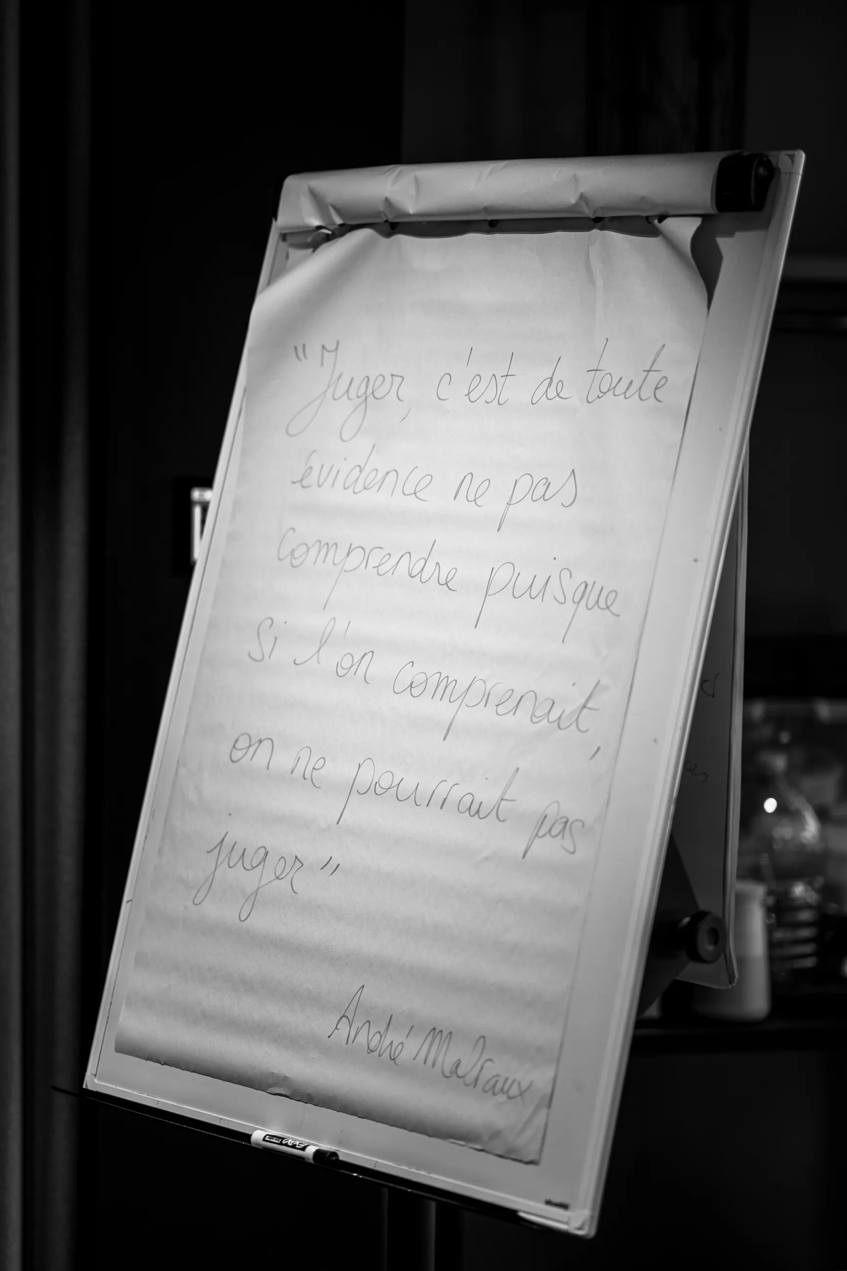 Stage Ennéagramme en Juin 2023 avec Entreprise Vivante La photo d'une citation d'André Malraux